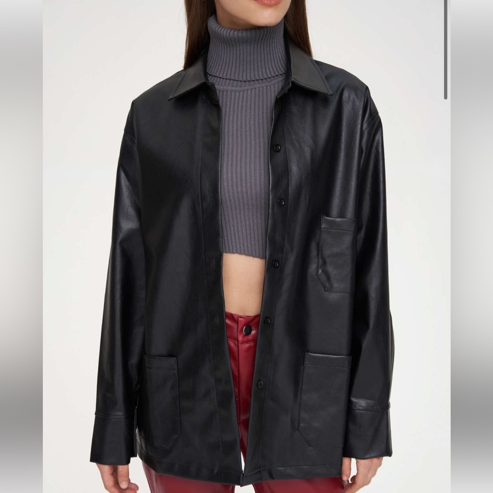 Faux leather jacket